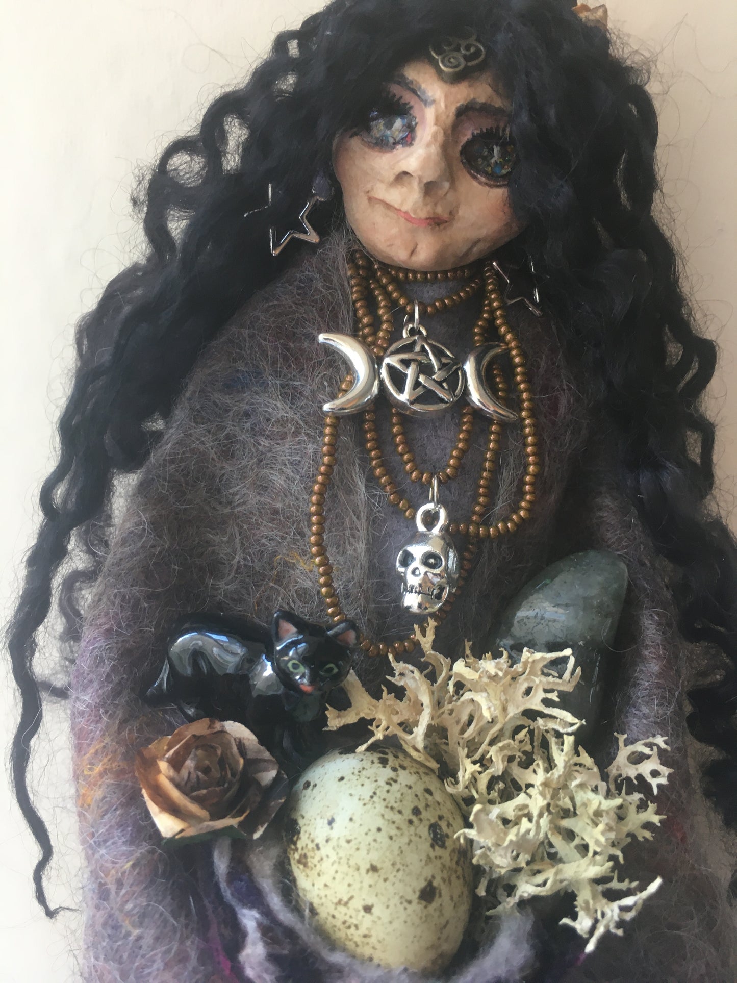 OOAK welsh fairy art doll fantasy collectible handmade doll art witch doll art