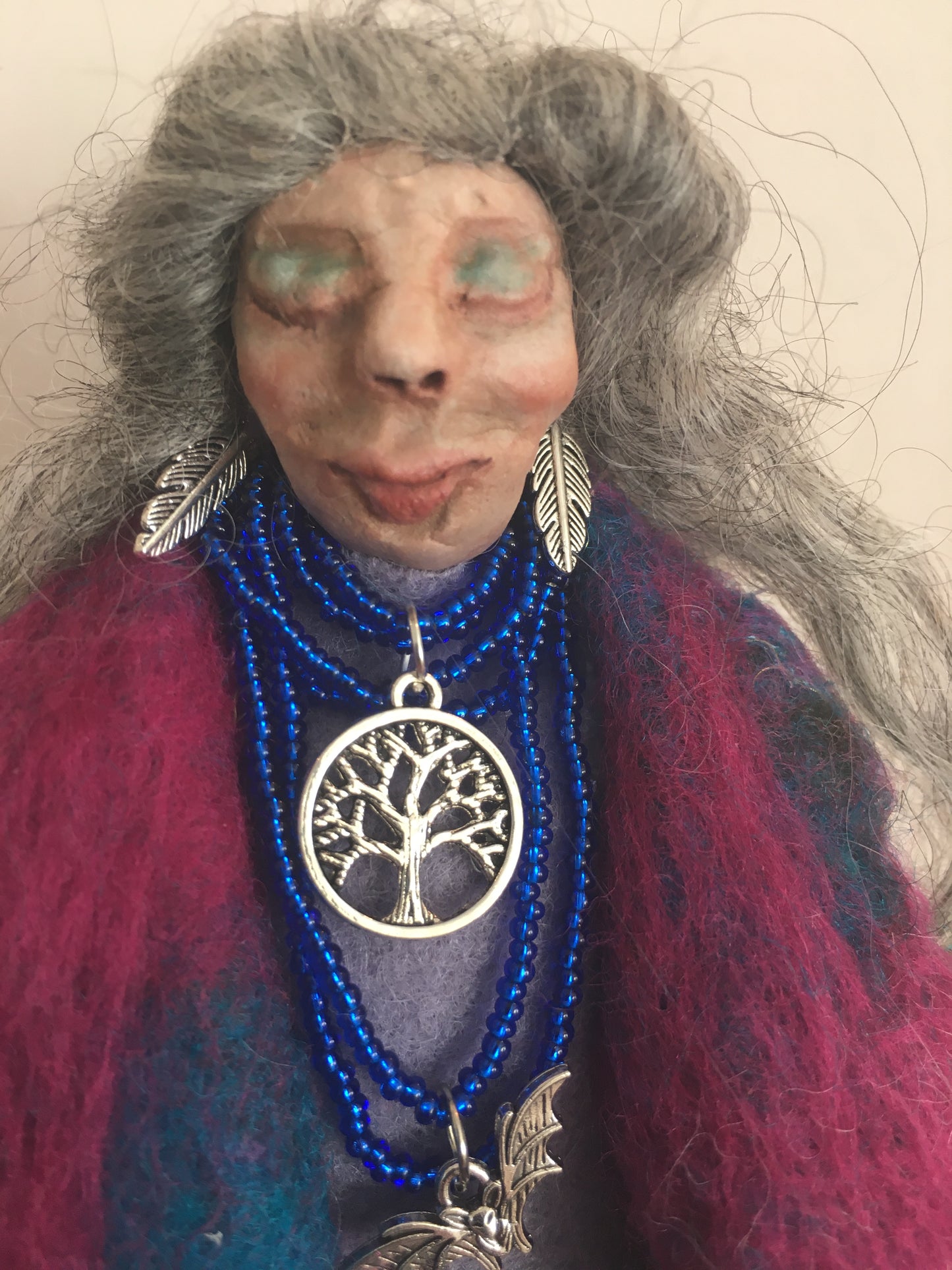 ALARCH: OOAK Handmade Welsh Fairy Witch Crone Art Doll Wise Woman