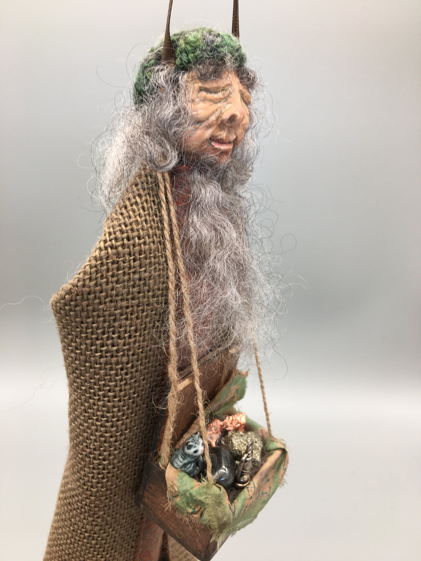 OOAK welsh fairy art doll fantasy collectible handmade doll art wizard doll art