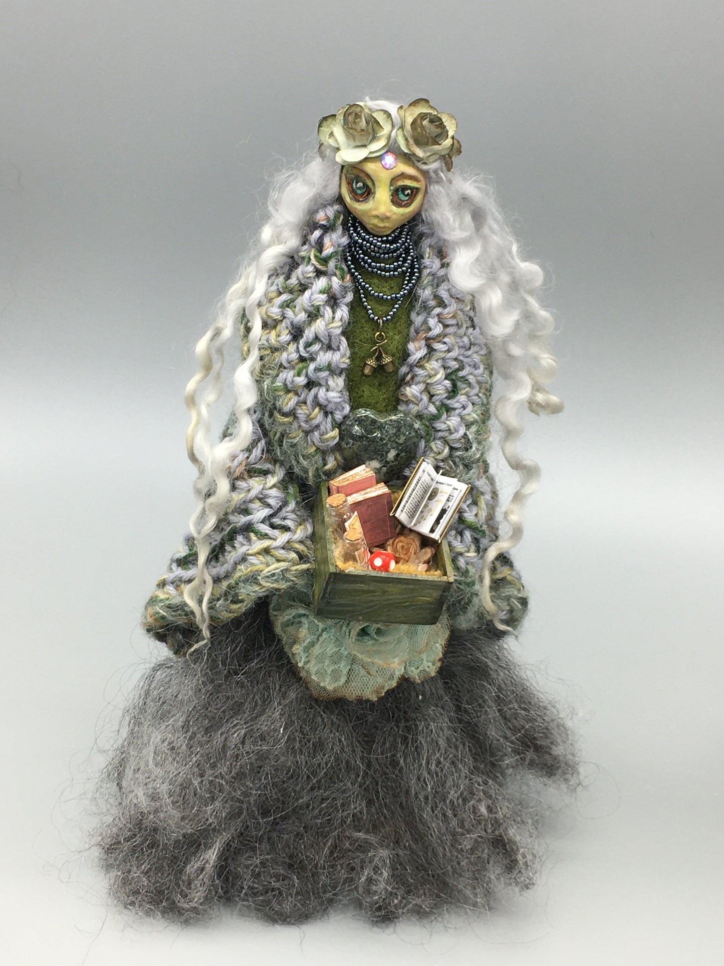 CALAN, Handmade OOAK Welsh Fairy Witch Art Doll