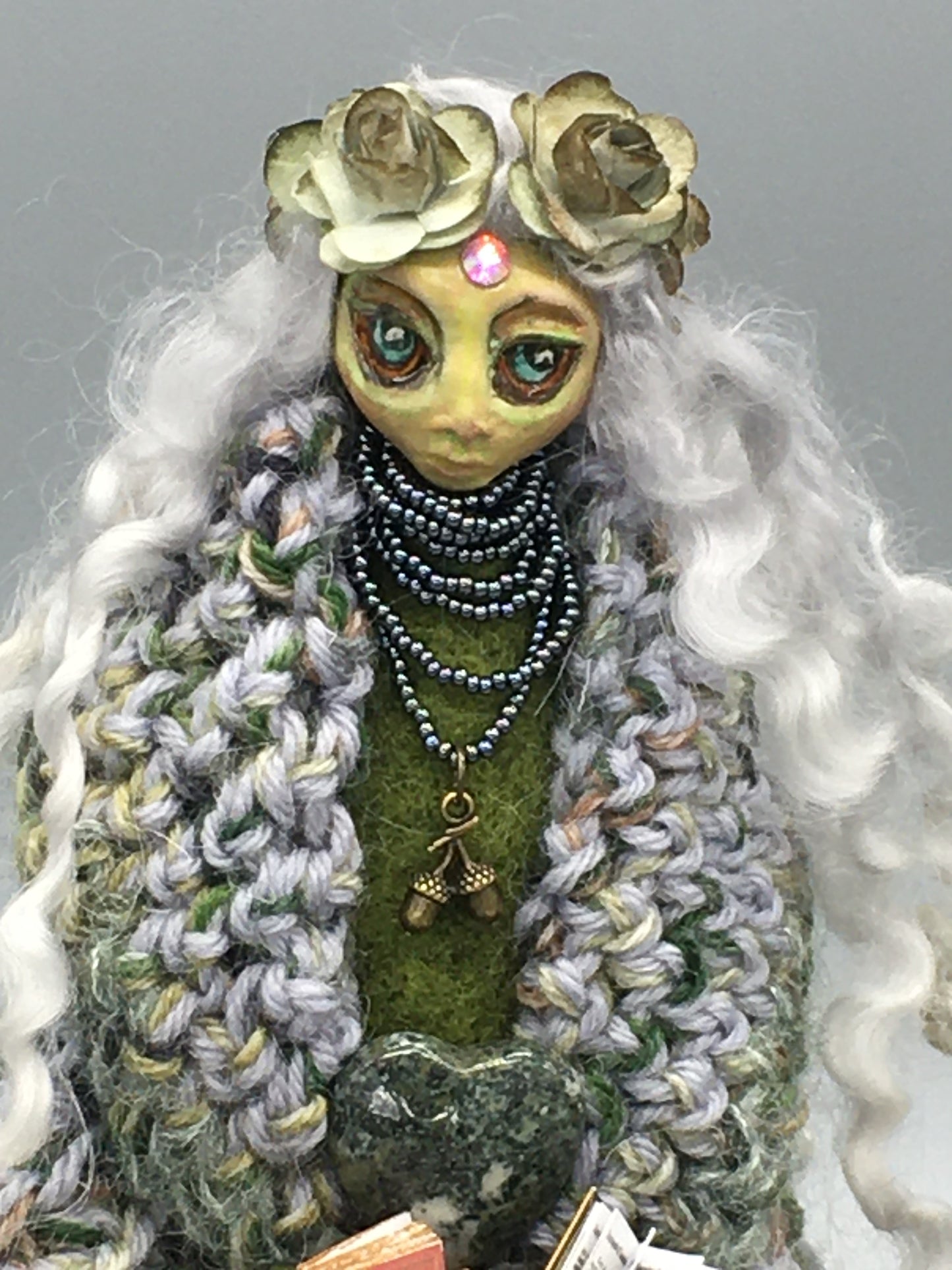 CALAN, Handmade OOAK Welsh Fairy Witch Art Doll