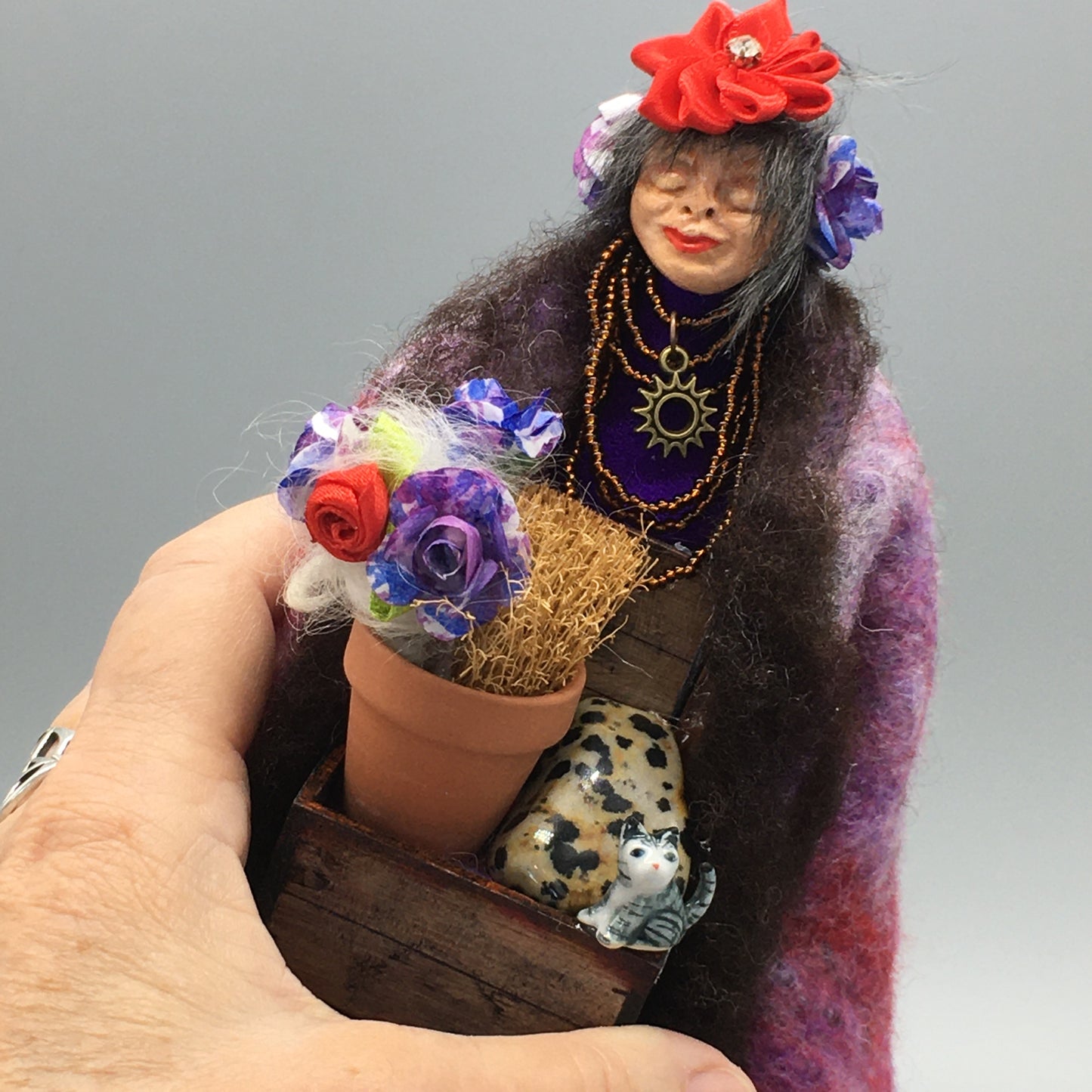 CATH FACH: OOAK Handmade Fairy Art Doll Wise Woman Spirit Doll