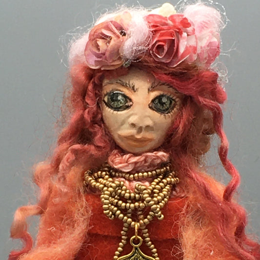 RHOSYN, Handmade OOAK Welsh Fairy Art Doll