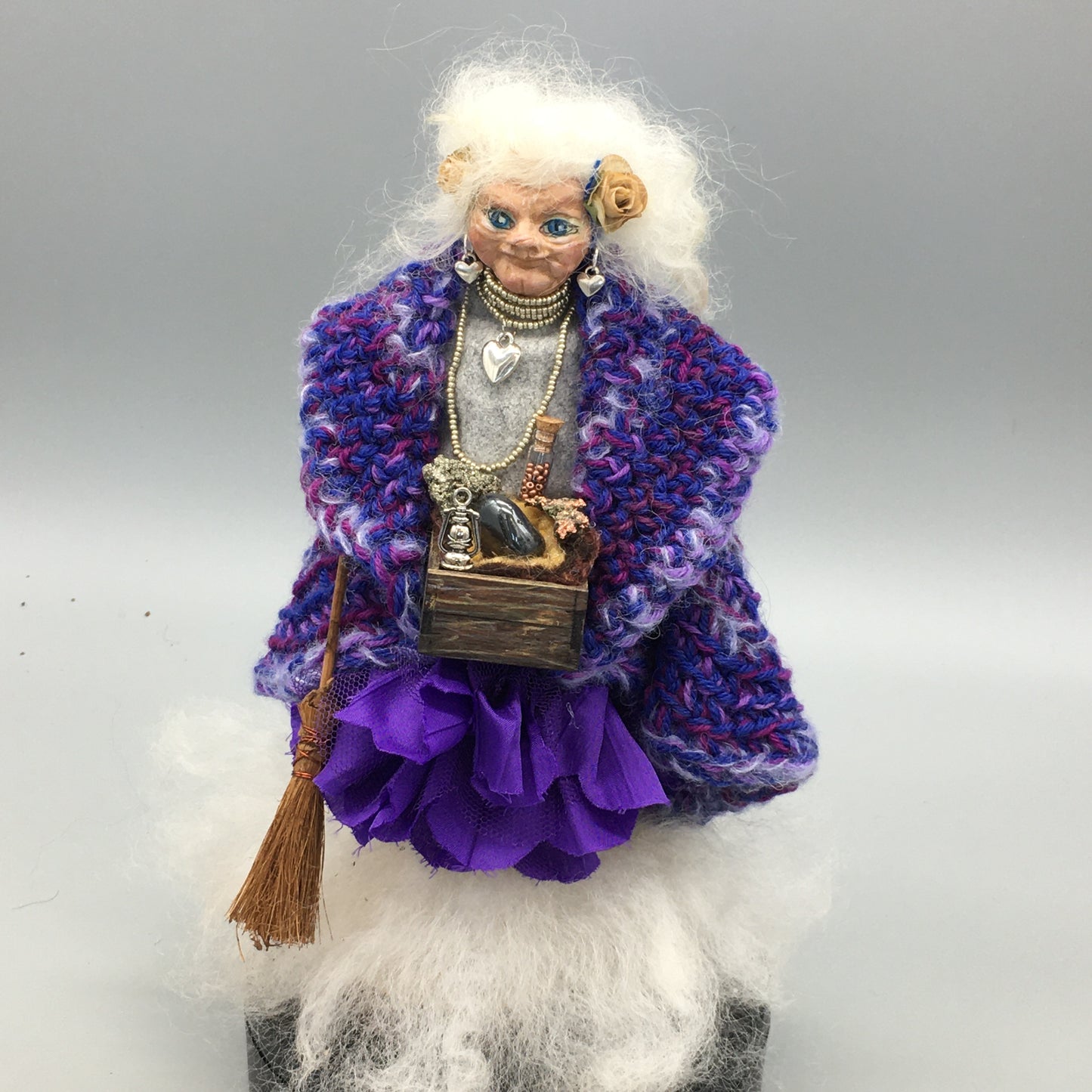 HUNYDD, Handmade OOAK Welsh Crone Fairy Art Doll