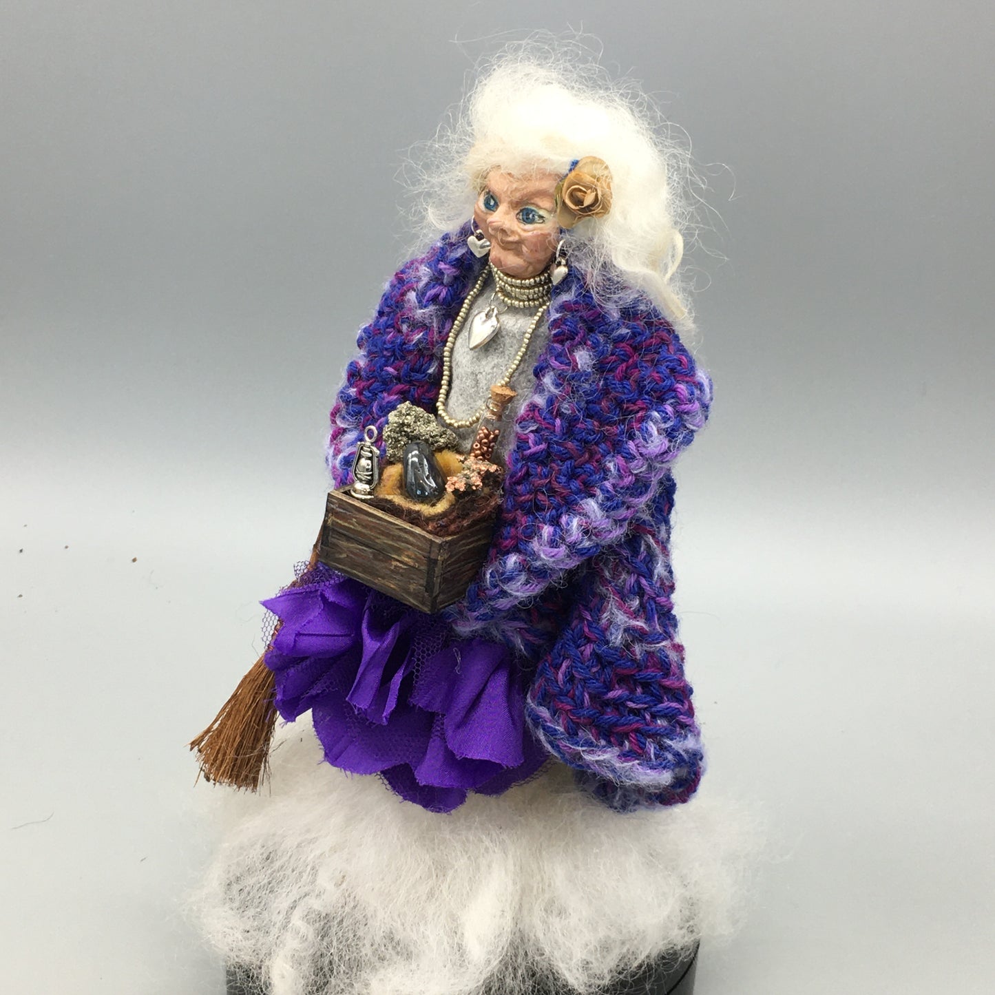 HUNYDD, Handmade OOAK Welsh Crone Fairy Art Doll