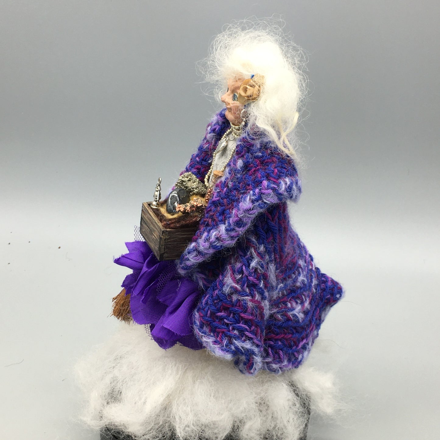 HUNYDD, Handmade OOAK Welsh Crone Fairy Art Doll