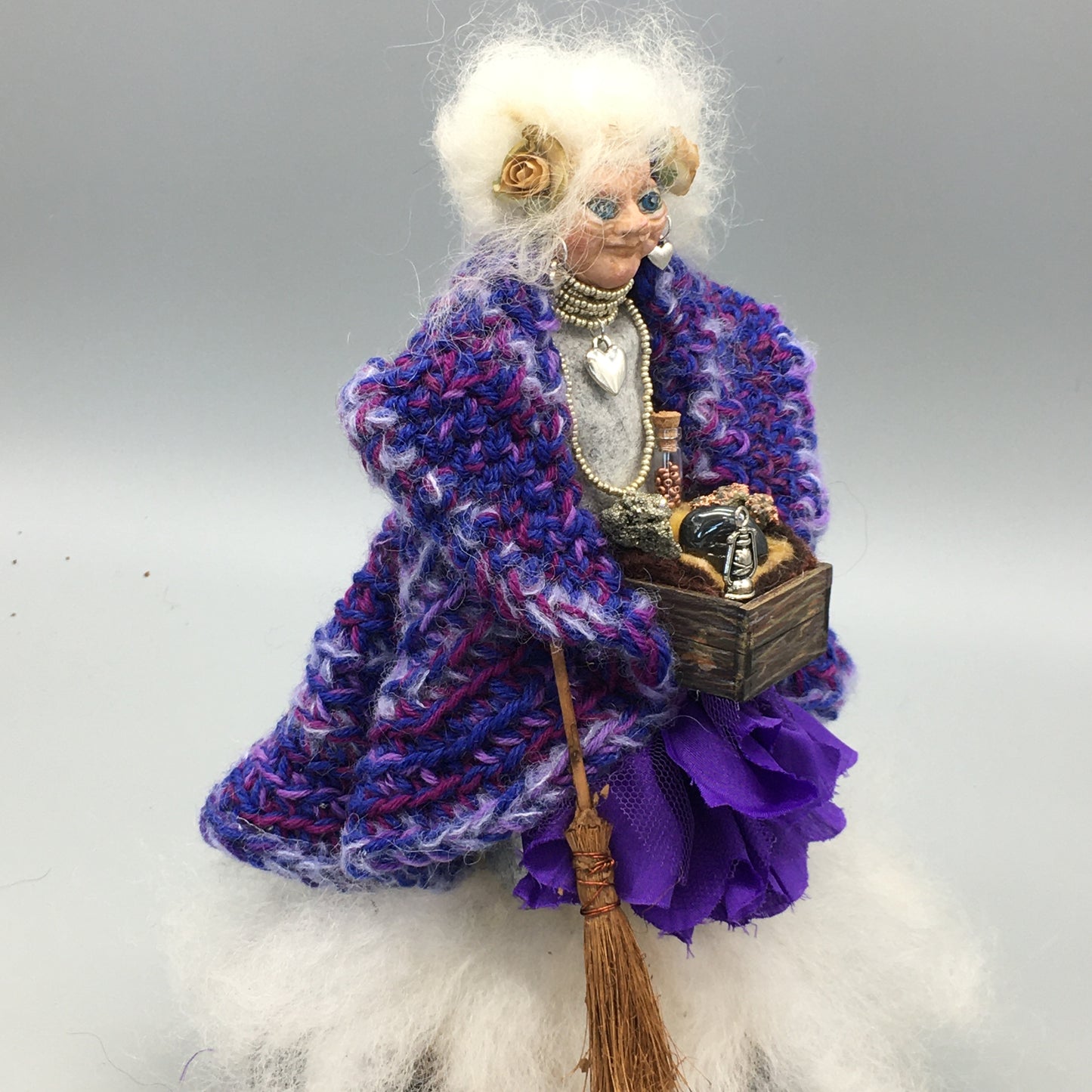 HUNYDD, Handmade OOAK Welsh Crone Fairy Art Doll