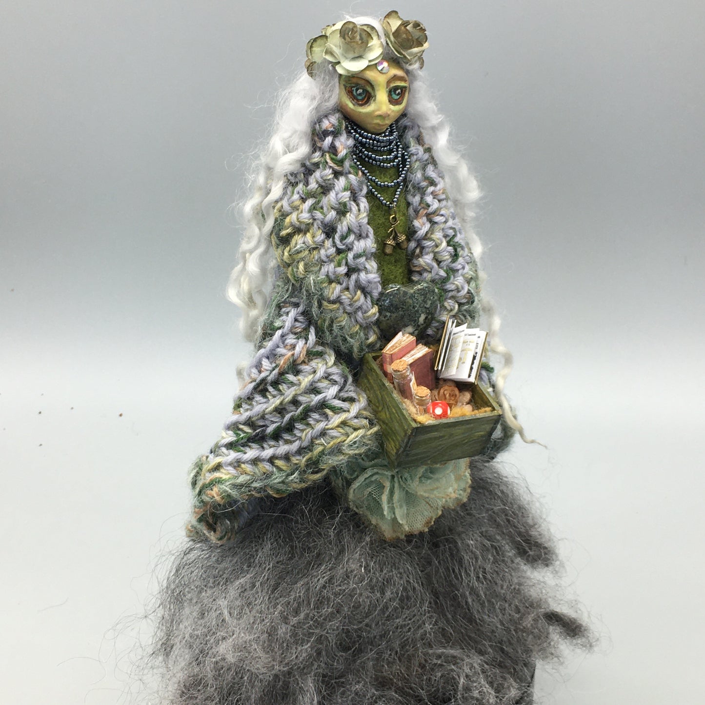 CALAN, Handmade OOAK Welsh Fairy Witch Art Doll