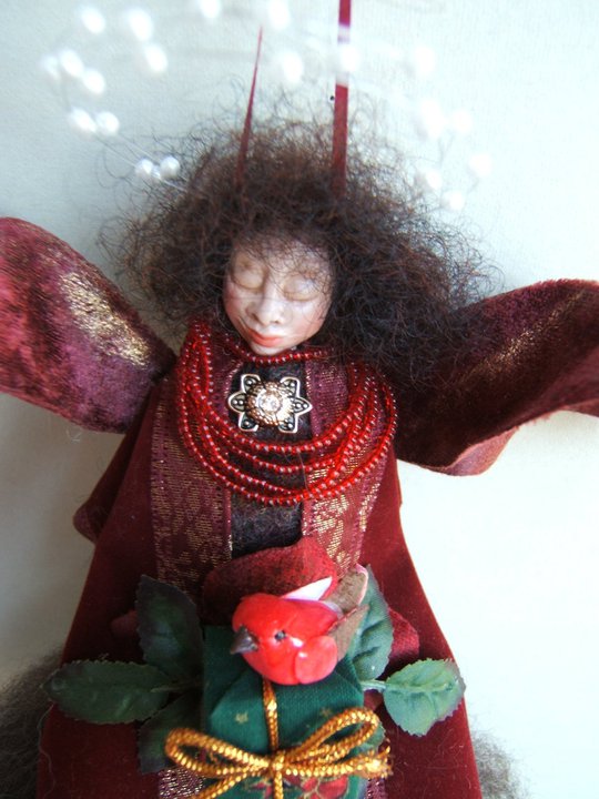Nadine: Handmade Guardian Angel Christmas Angel Art Doll