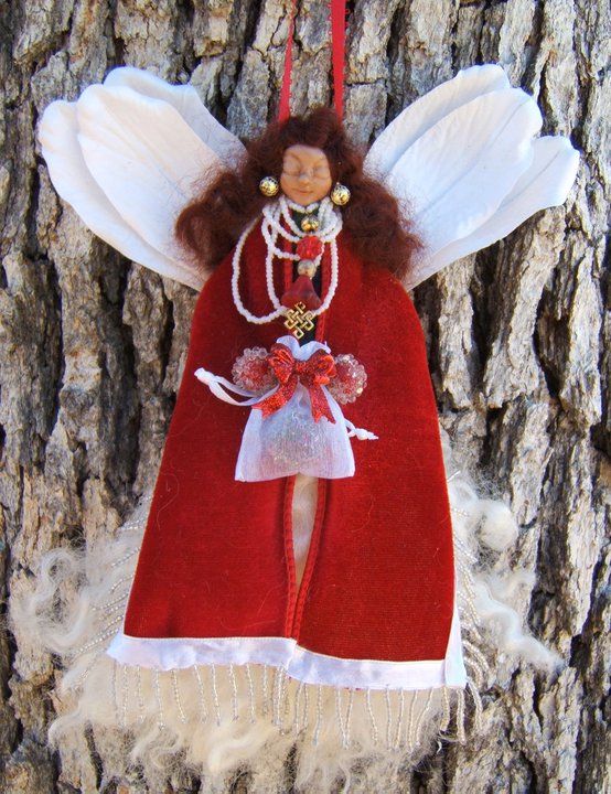 Thalia: Handmade OOAK Guardian Angel Christmas Angel Art Doll