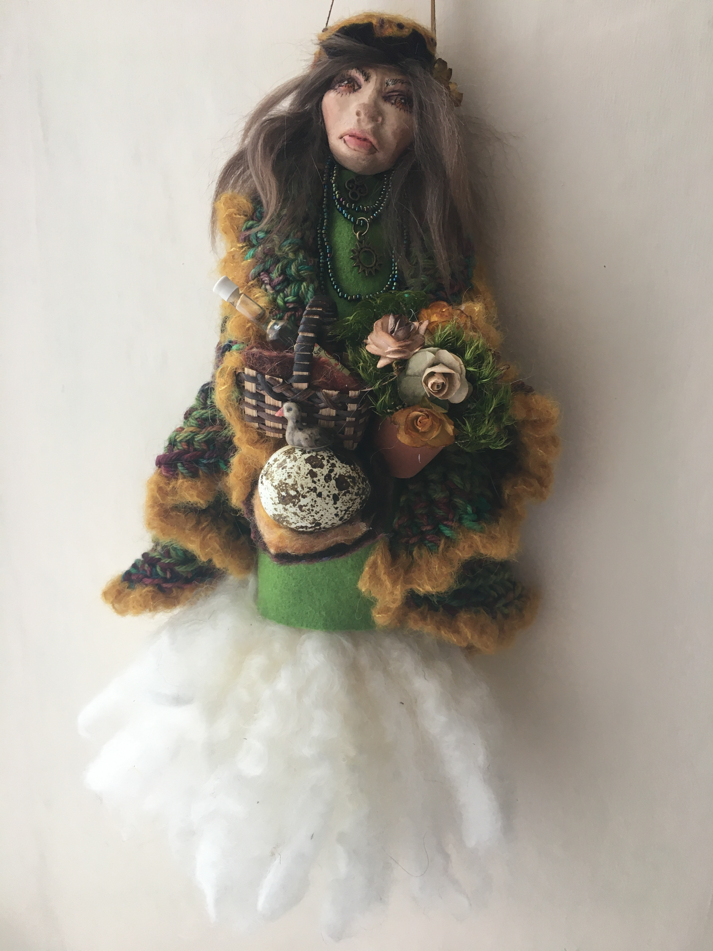 OOAK welsh fairy art doll fantasy collectible handmade doll art witch doll art