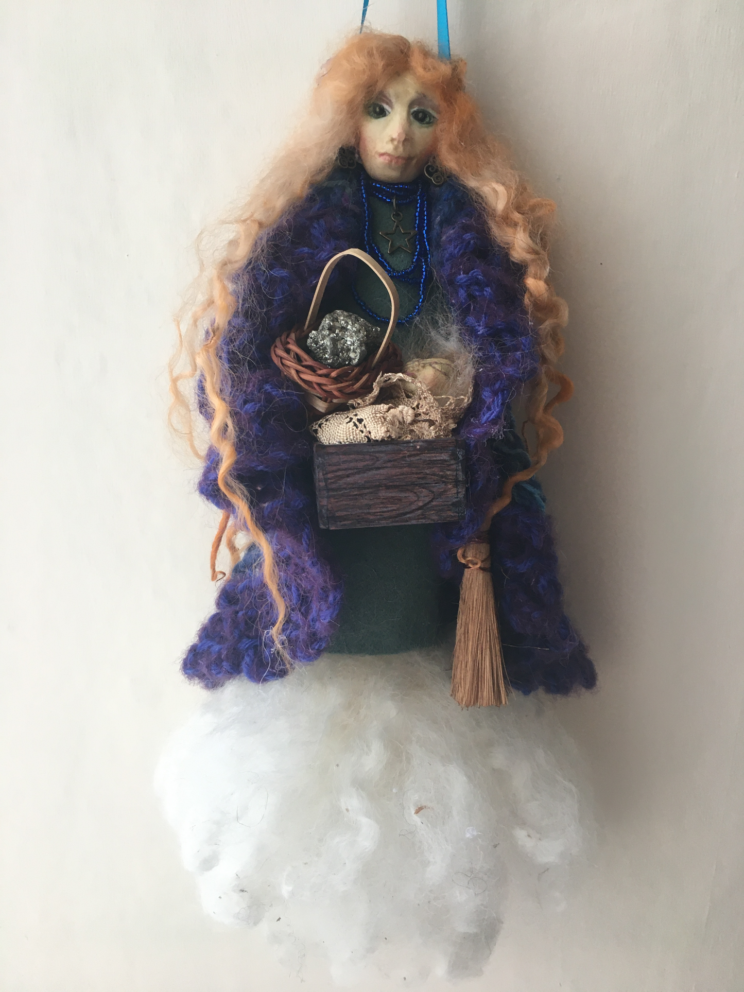 EFLYN, Handmade OOAK Wise Woman Welsh Fairy Witch Art Doll * Mother and Child