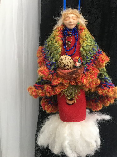 PRYDWEN, Handmade OOAK Welsh Rainbow Fairy Art Doll