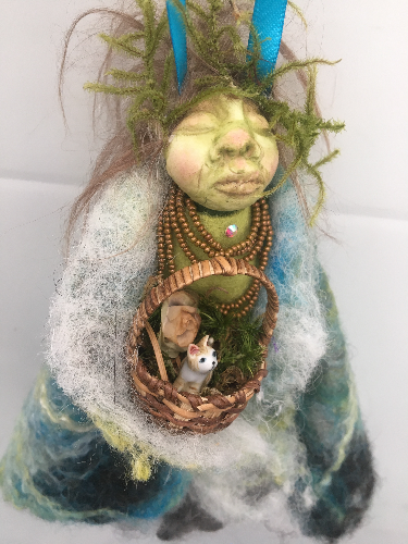 GARN, Handmade OOAK Welsh Elf Gnome Art Doll