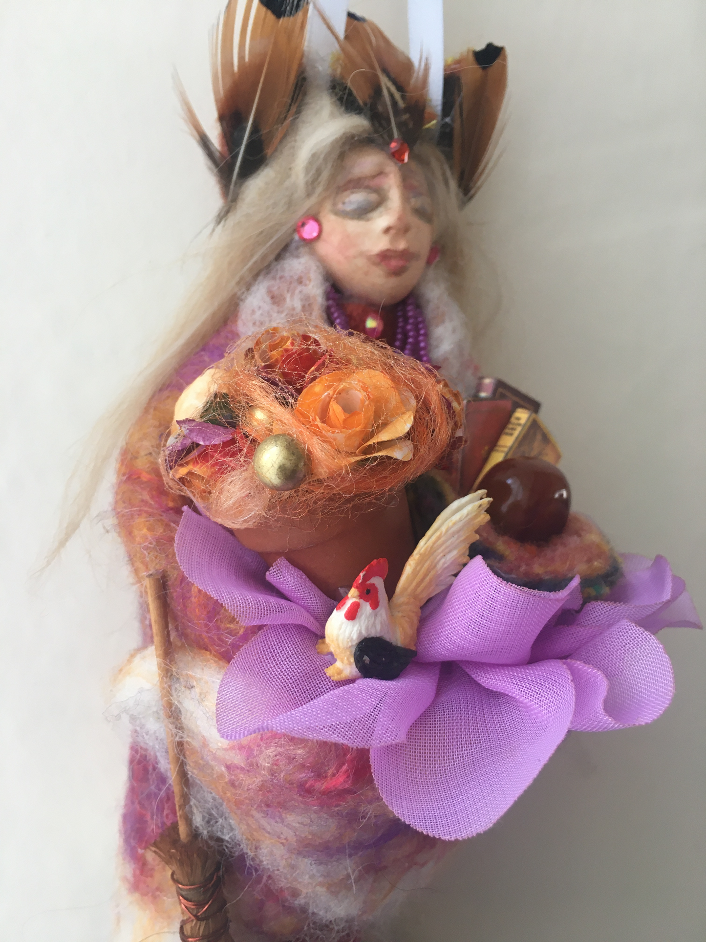 FFREYA, Handmade OOAK Welsh Flower Fairy Art Doll